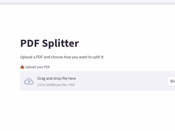 PDF Splitter App