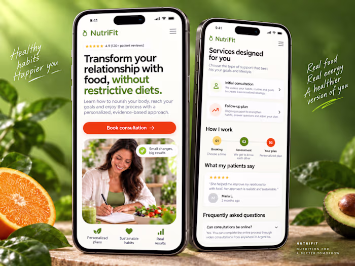I developed NutriFit, a responsive