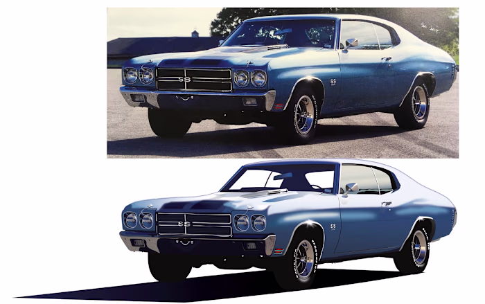 Realistic Car Illustration