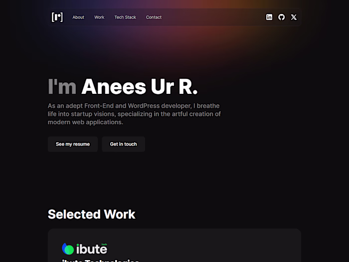 Anees Ur Rehman - WordPress and Front-End developer