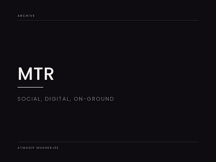 MTR — Social, Digital and On-Ground
