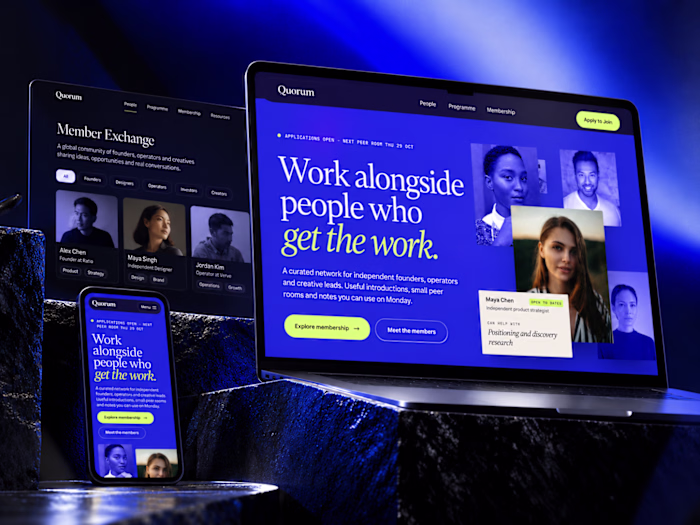 Quorum: A Framer Template for Professional Communities