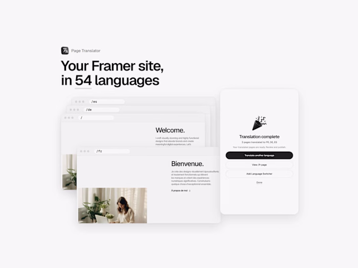 Page Translator, a translation plugin for Framer