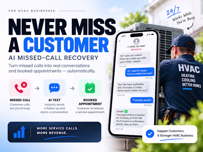 Turn missed calls into booked