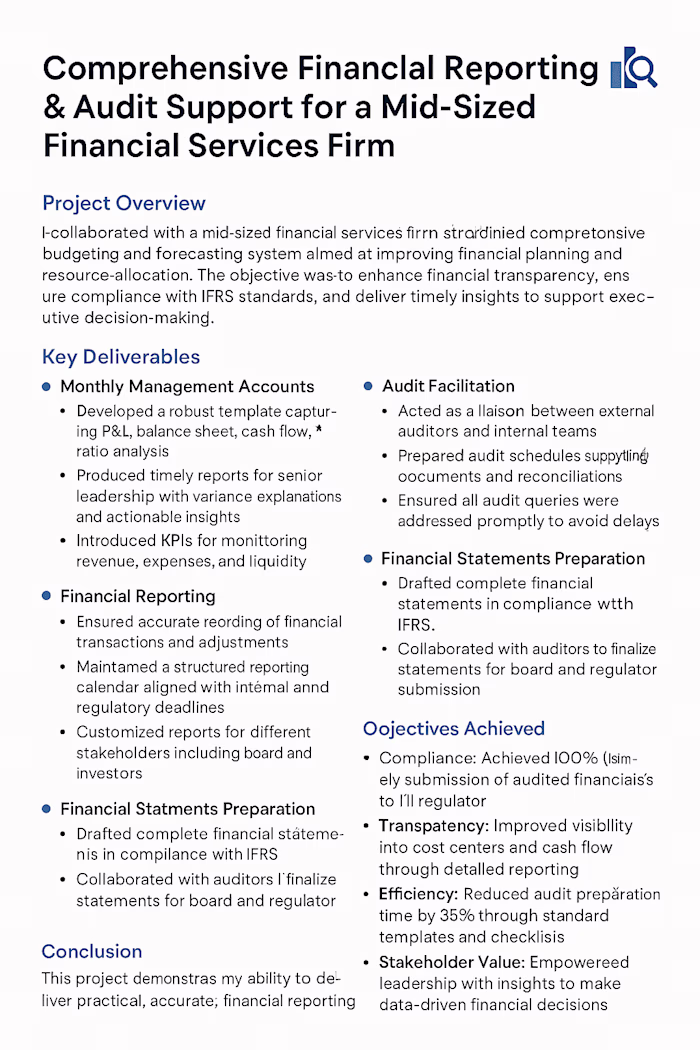 Financial Reporting and Auditing