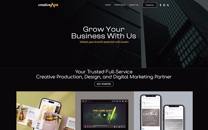 Website for Creative Adz
