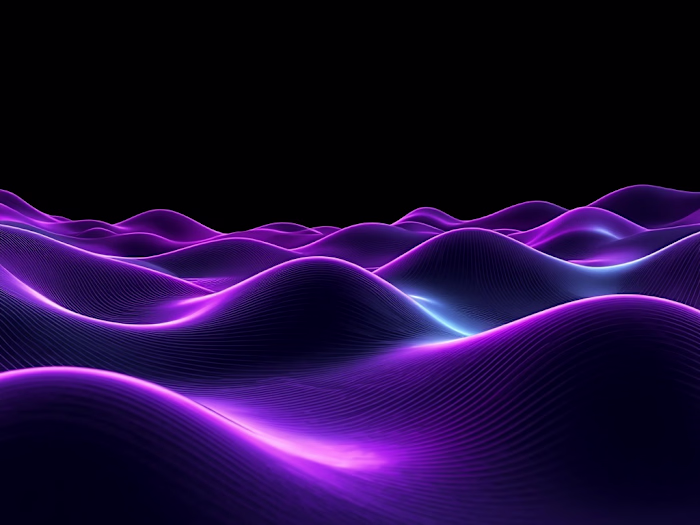 Modern Abstract 3D Neon Wave