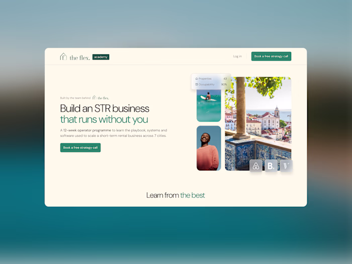 Landing Page Design for The Flex Academy Training Programme