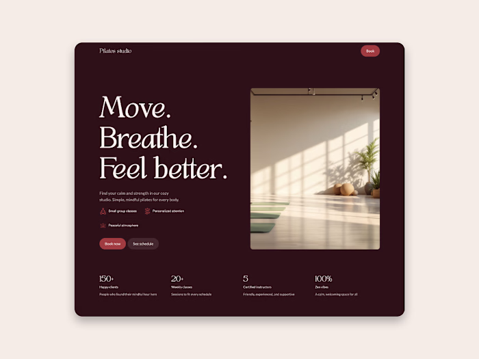Pilates studio website | Webflow