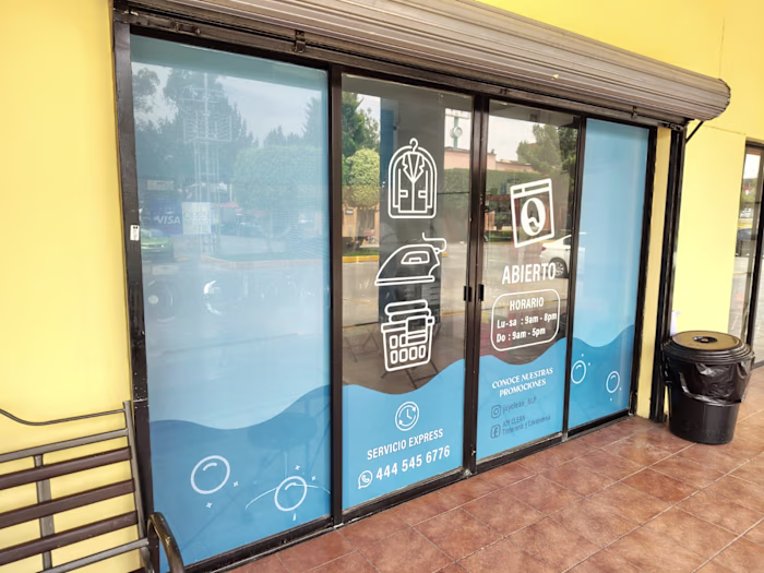 Joy Clean Storefront Window Vinyl Design