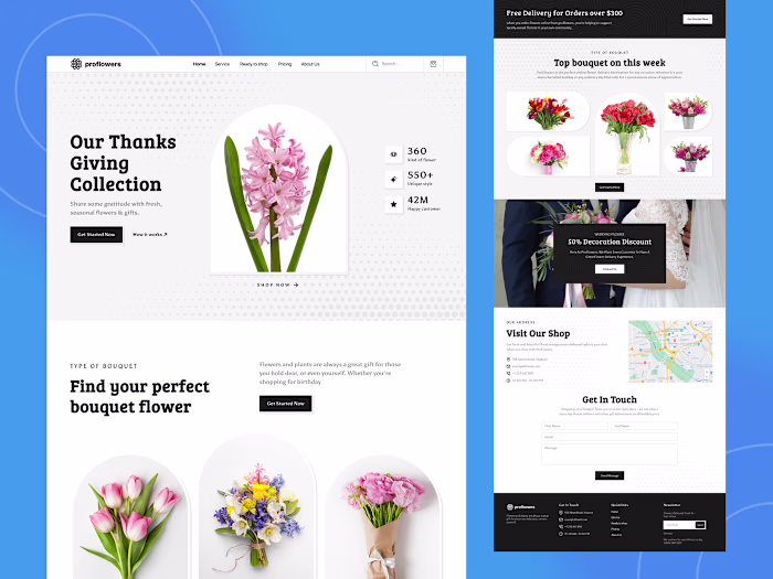 ProFlowers landing page.