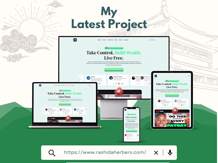 I designed and developed RashidaHerbers.com (http://RashidaH...