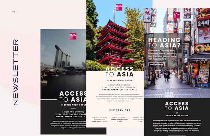 Access to Asia — Social Media & Newsletter Design