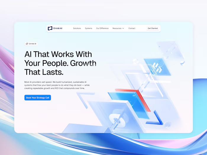 Orinle | Premium AI Solution Agency Website Redesign