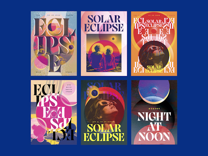 Posters I designed for the Solar Eclipse Day 2026 - quic ite...
