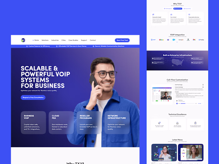 Telecom and VOIP Company Website Design