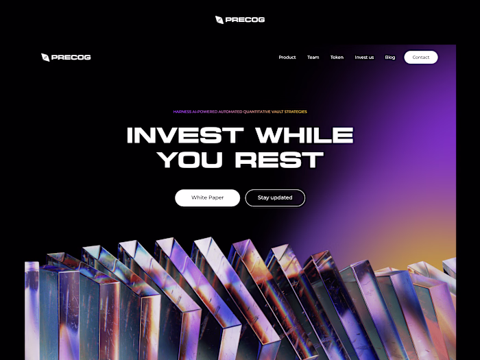 Precog AI Investment Landing Page Design and Development