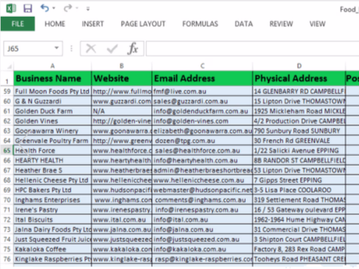 Data Entry for E-commerce Product List