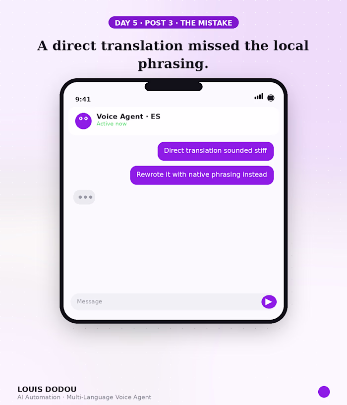 A direct translation missed the