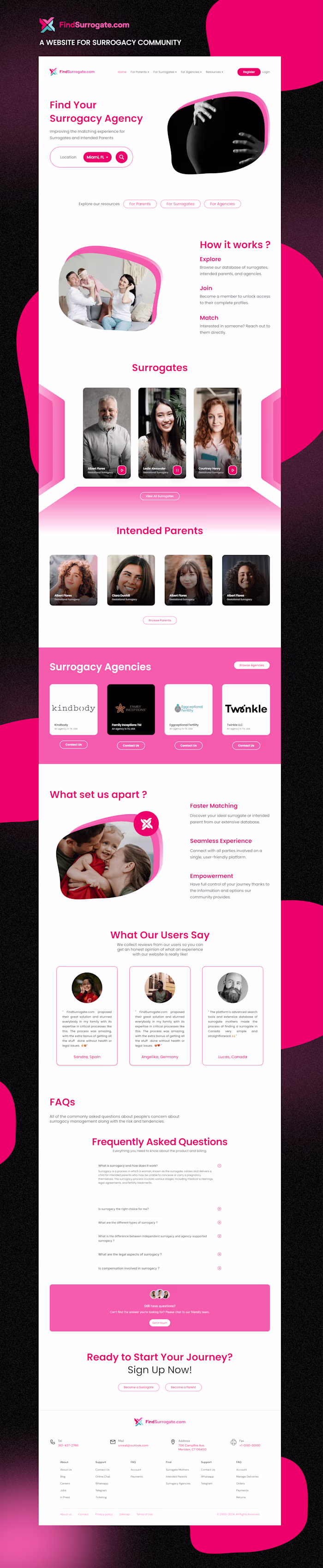 FindSurrogate Website Redesign