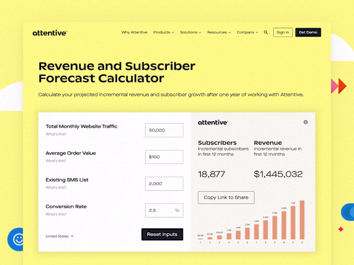 Revenue and Subscriber Forecast Calculator