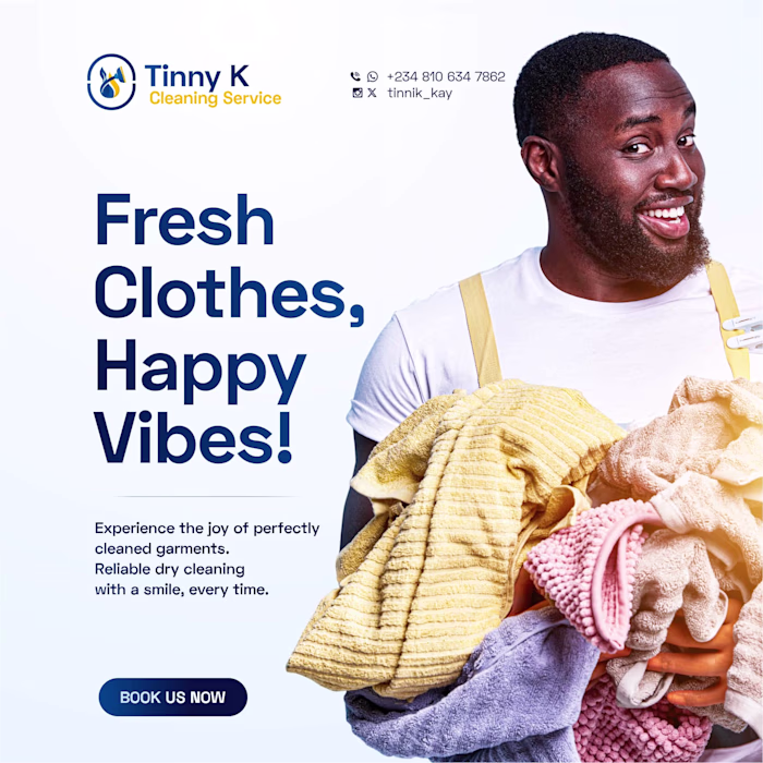 Social Media Graphic for a Dry Cleaning Brand