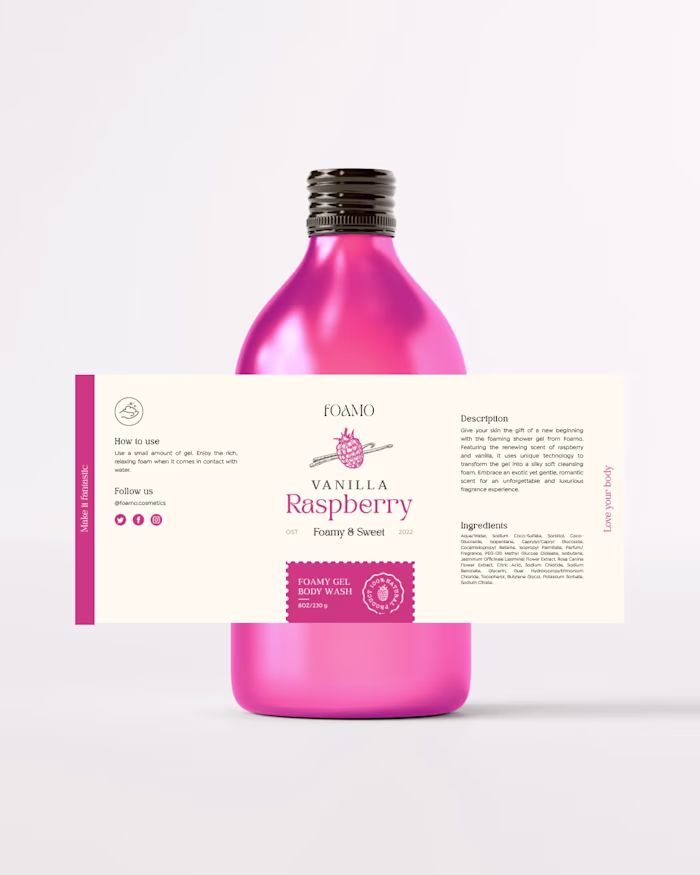 Label design. Foamo