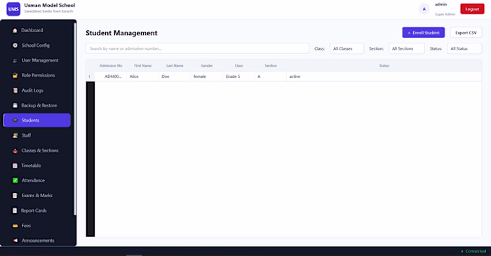School Management System