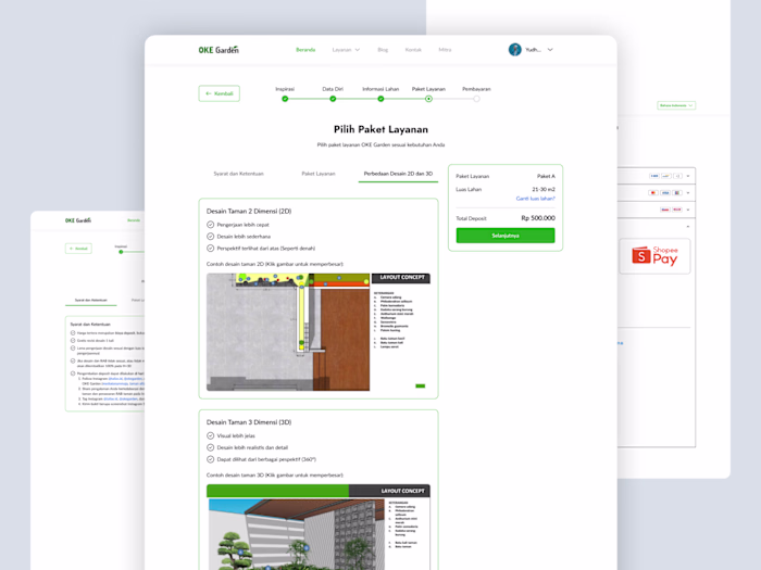🌿 Garden Booking Flow Web Design 🌿