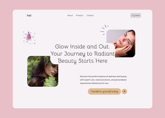 Iral: Wellness and Beauty Website Design