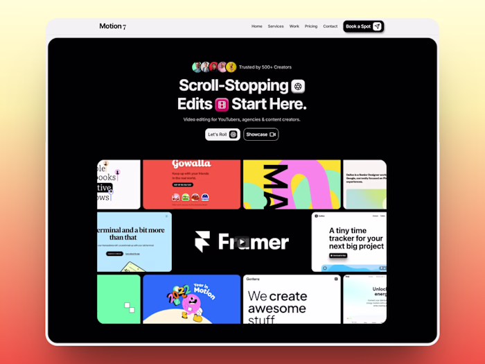 Motion7 Website Template Design