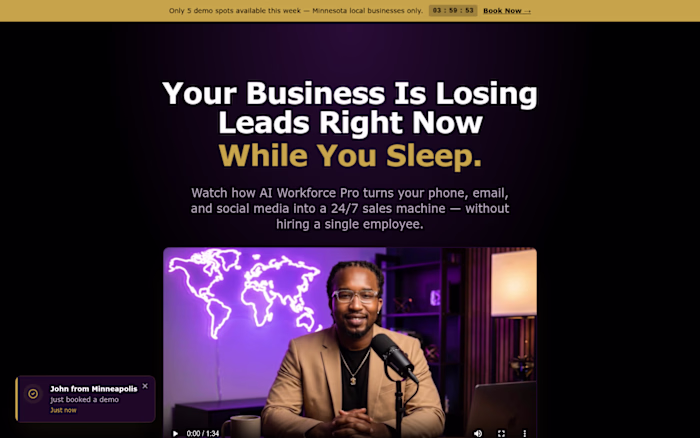 AI Workforce Pro — Conversion Funnel & Booking Site