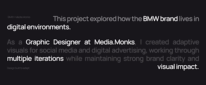 BMW x Media Monks Expierence