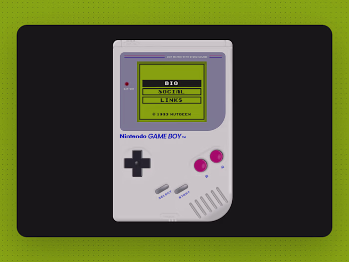 Gameboy – Framer Concept Interactive Micro Website