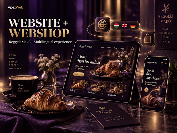Reggeli Makó — Multilingual Website, Shop & AI Chatbot