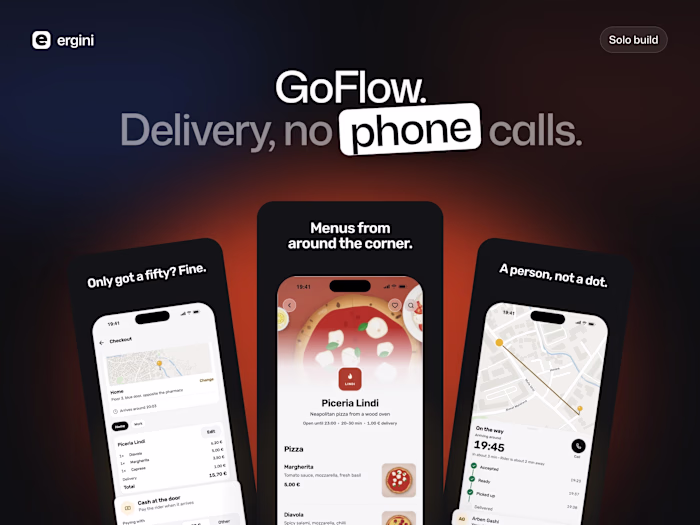 GoFlow - Food delivery where nobody has to phone anyone