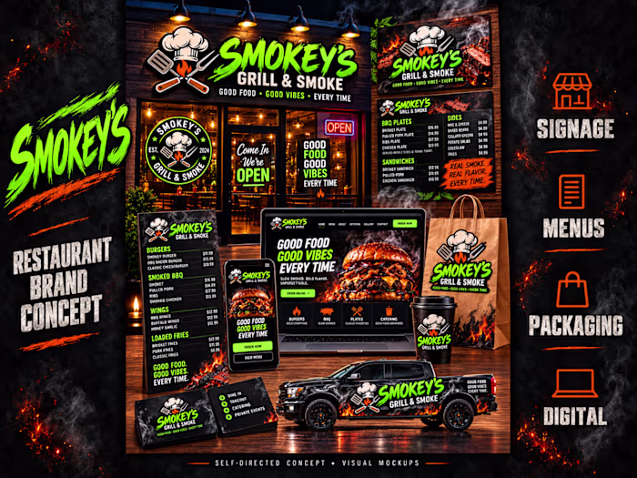 Smokey’s Grill & Smoke — Restaurant Brand Concept