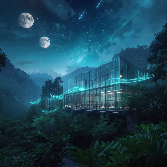 Futuristic AI Art for Tech