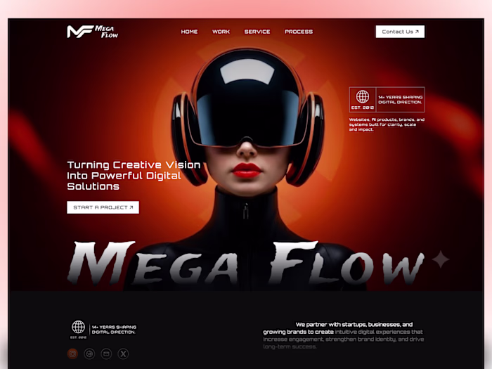 Mega Flow - Creative Digital Agency Website