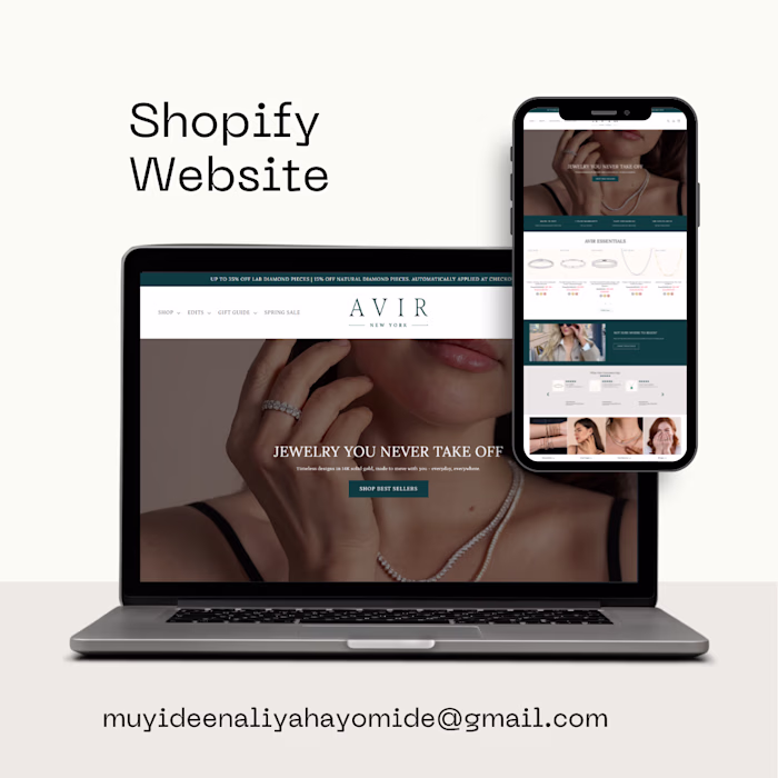 Luxury Minimalist Jewelry E-commerce Website Design