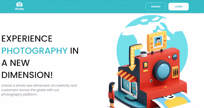 Frontend Development for PicMe Photography Platform