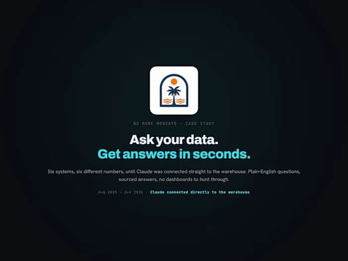 No More Mondays: Ask Your Data, Get Answers in Seconds