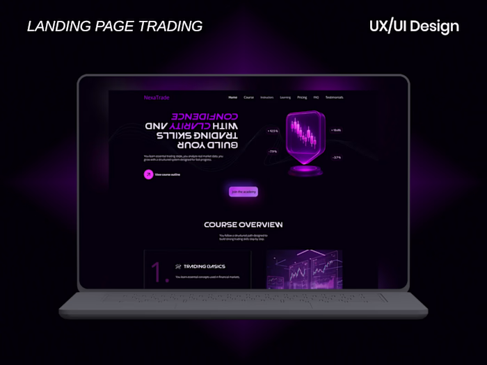 Trading platform Landing page design