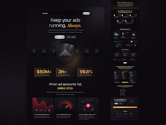 Apptics Stealth Landing Page and Brand Identity