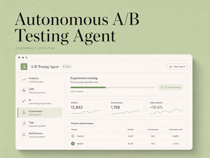 Autonomous A/B Agent + 13 MCPs + 12 Claude Commands