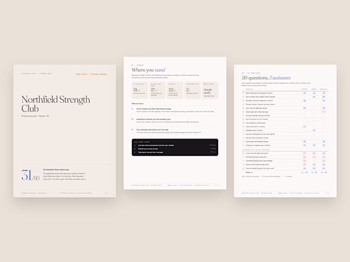 AI Search Audit: Northfield Strength Club, a gym in Denver