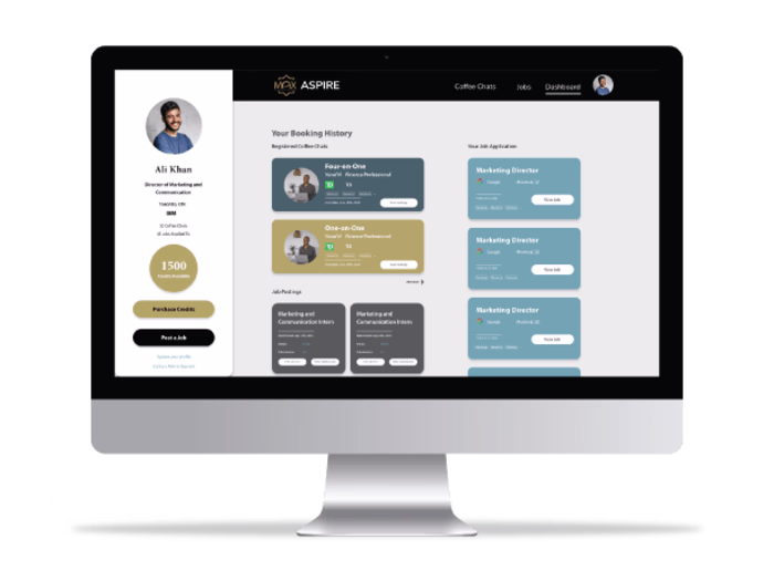 MAXAspire Dashboard Design