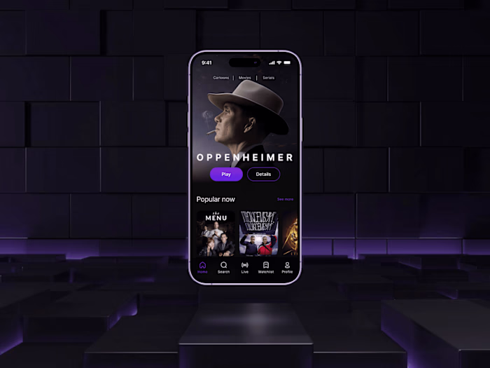 Cinema app | Live streaming app
