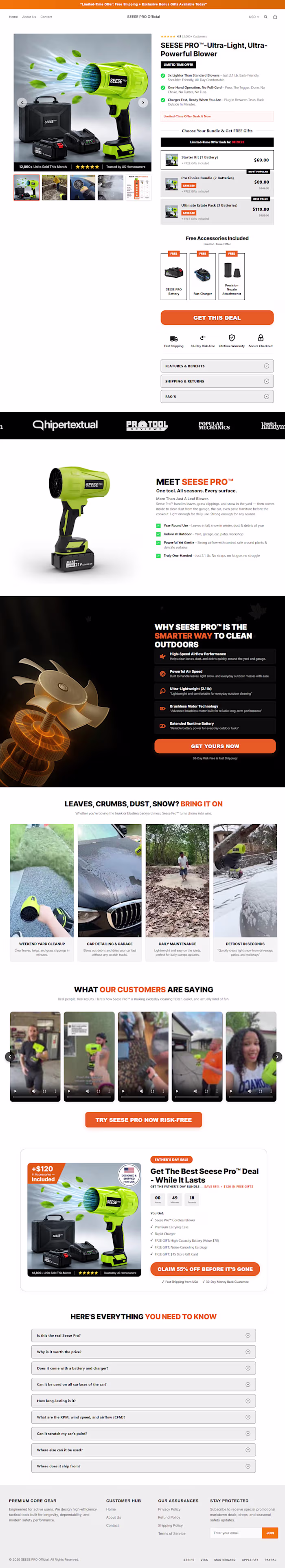 Seese Pro — Powerful Blower