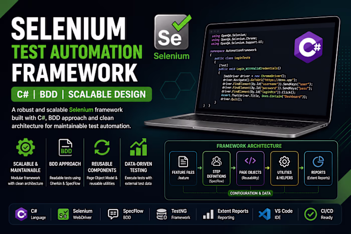 Selenium BDD Framework (C# |